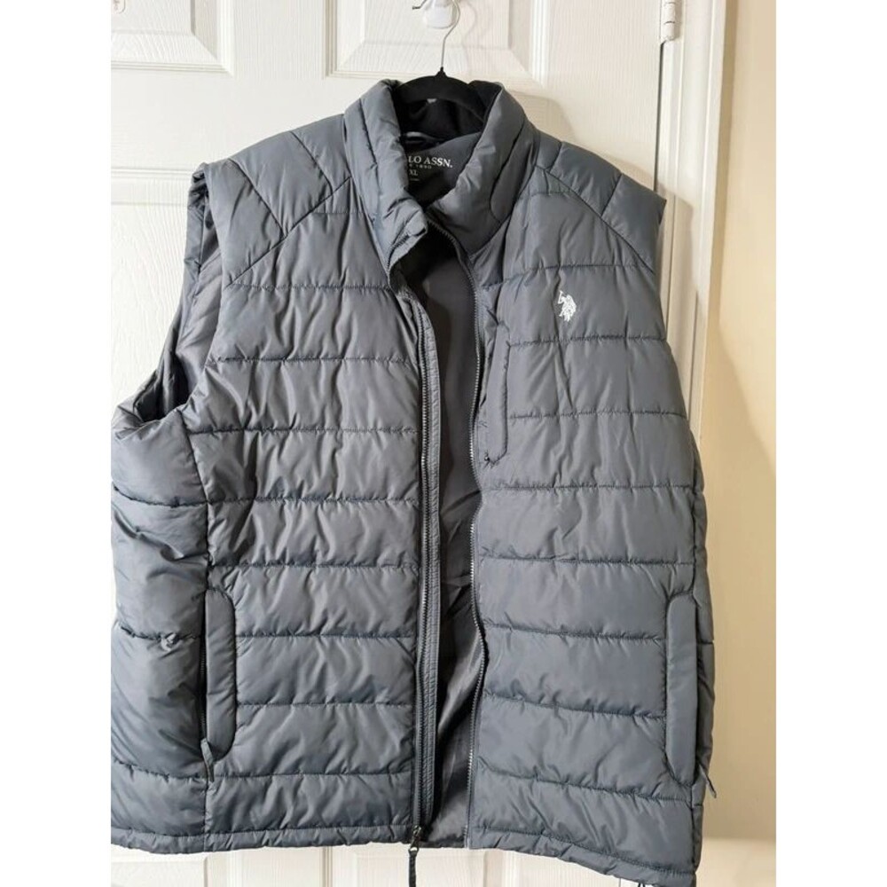 U.S. Polo Assn. Gray Puffer Vest Men’s 3XL